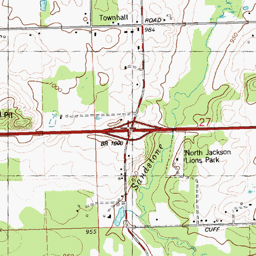 Topographic Map of Interchange 133, MI