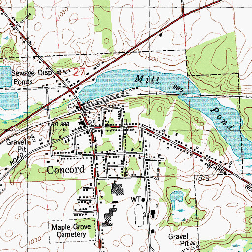 Topographic Map of Paddock-Hubbard House Historical Marker, MI