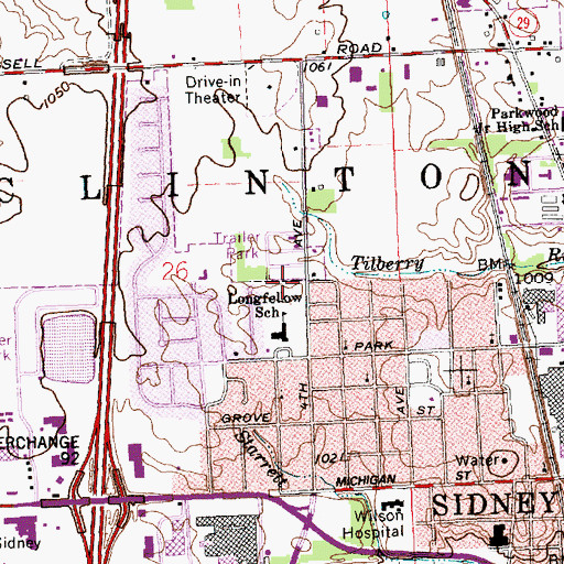 Topographic Map of D and S Mobile Village, OH