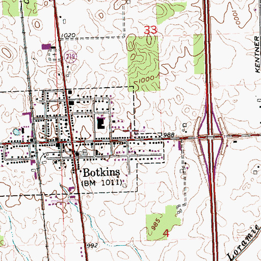 Topographic Map of Steinke Trailer Park, OH