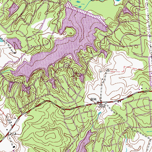 Topographic Map of Lake Land'Or Census Designated Place, VA