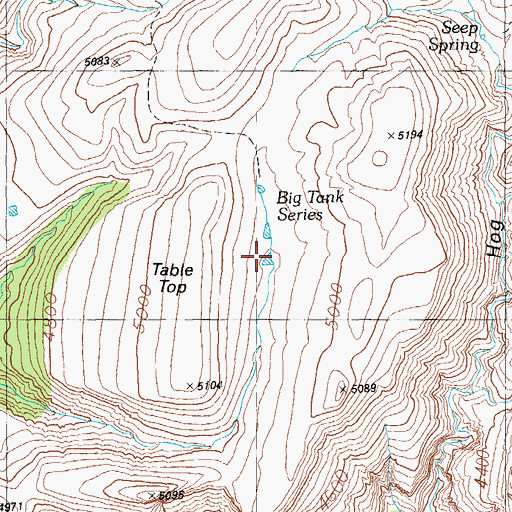 Topographic Map of Big Tank Series, AZ