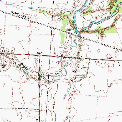 Topographic Map of Plumwood Mobile Home Park, OH