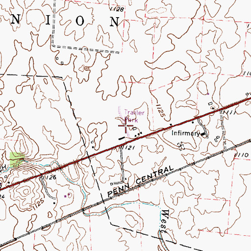 Topographic Map of Cordle Mobile Home Park, OH