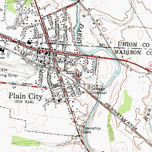 Topographic Map of Syphrit Mobile Home Park, OH