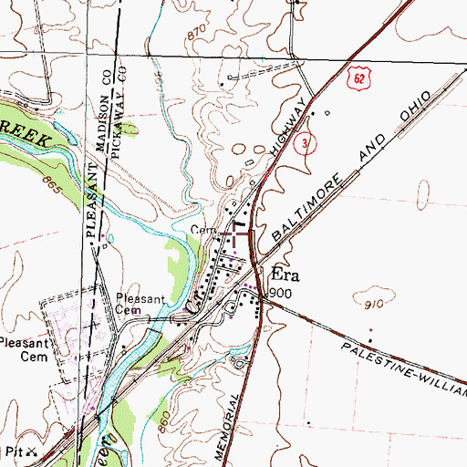 Topographic Map of Sun Set Mobile Home Park, OH