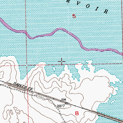 Topographic Map of John Martin Reservoir State Park, CO