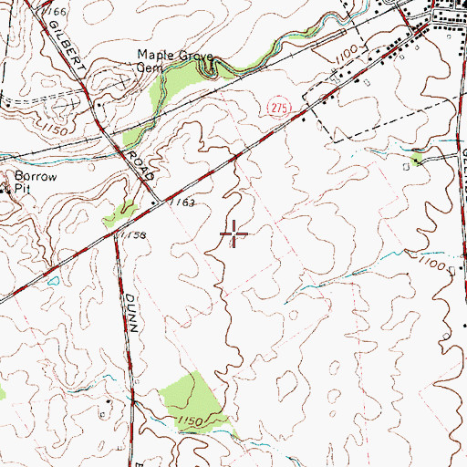 Topographic Map of Meadows of North Lewisburg, OH