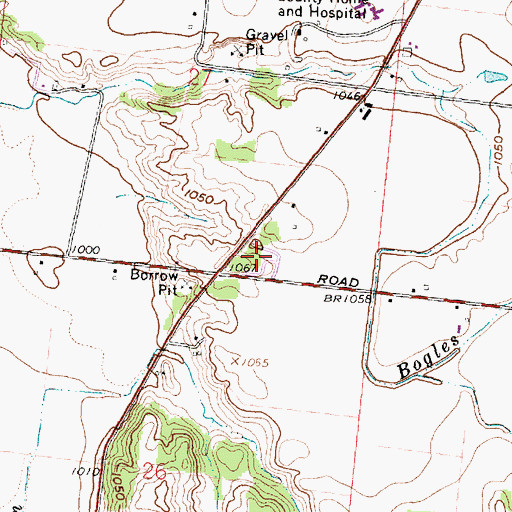 Topographic Map of Valley View Mobile Home Park, OH