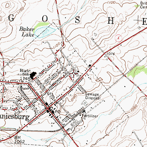 Topographic Map of Frost Mobile Home Park, OH