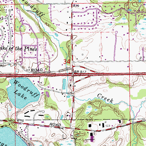 Topographic Map of Interchange 150, MI