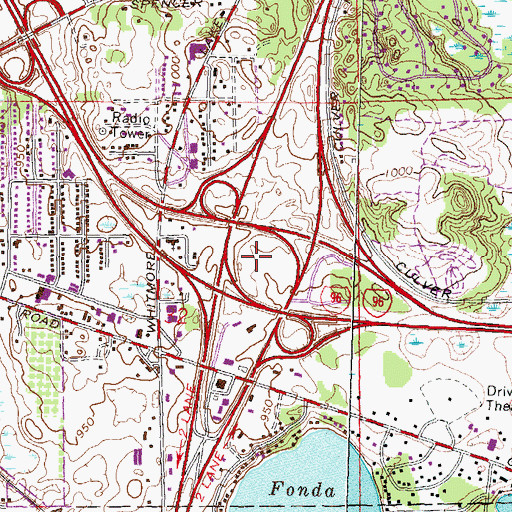Topographic Map of Interchange 148, MI