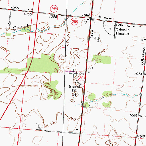 Topographic Map of Freshwater Farms of Ohio, OH