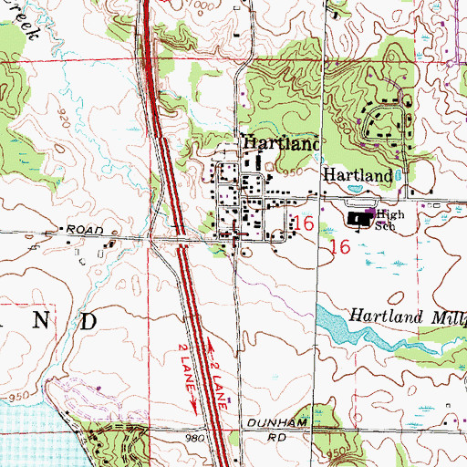Topographic Map of Florence B Deering Museum Historical Marker, MI
