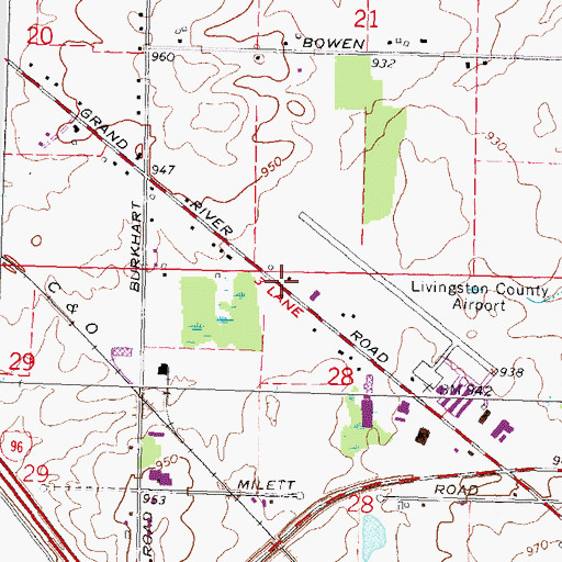 Topographic Map of Frank J Hecox House Historical Marker, MI