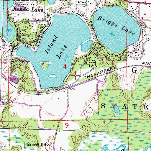 Topographic Map of Spanish American War Regiments Historical Marker, MI