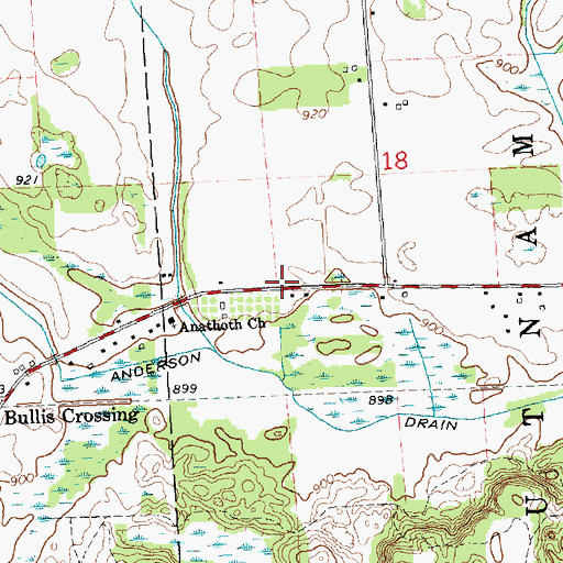 Topographic Map of Trinity Lutheran Church, MI