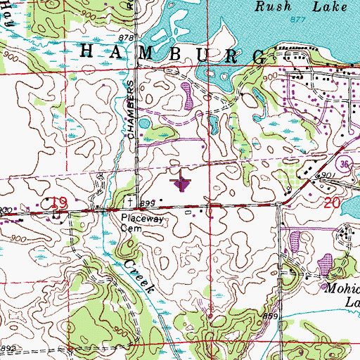Topographic Map of Country Elementary School, MI