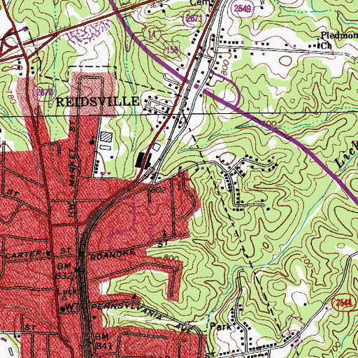 Topographic Map of M & L Memorial Faith Tabernacle, NC