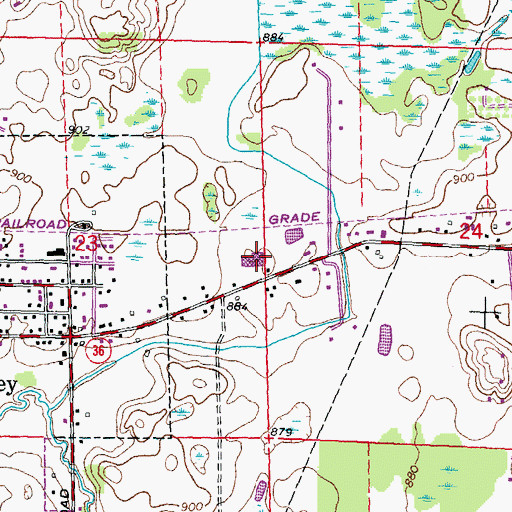 Topographic Map of Pinckney Post Office, MI