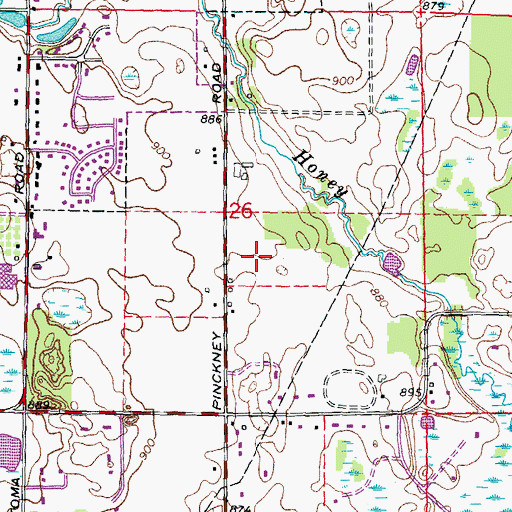 Topographic Map of Saint Mary Catholic School, MI