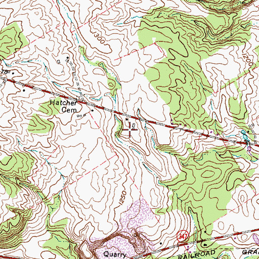 Topographic Map of Ackley Farm, OH
