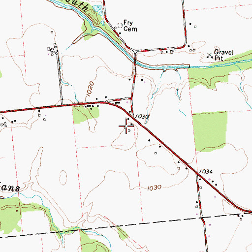 Topographic Map of Hurley Farm, OH