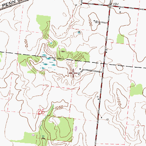 Topographic Map of Sunnyside Farm, OH