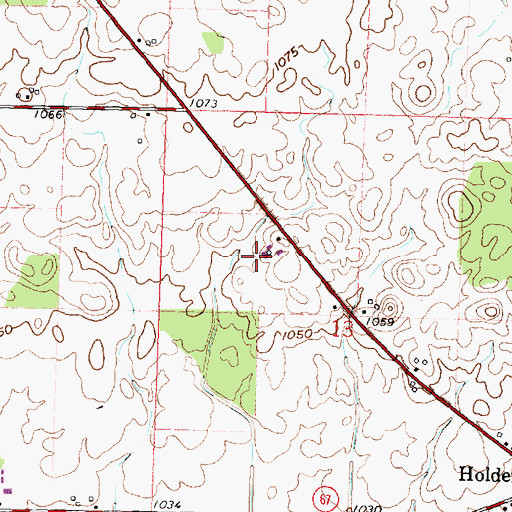 Topographic Map of Sandee Farms, OH