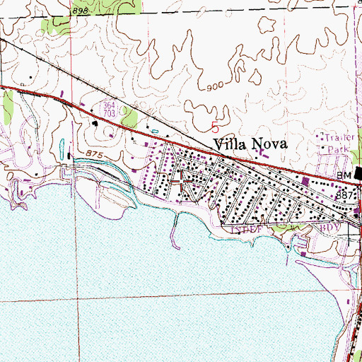 Topographic Map of Barlage Trailer Park, OH