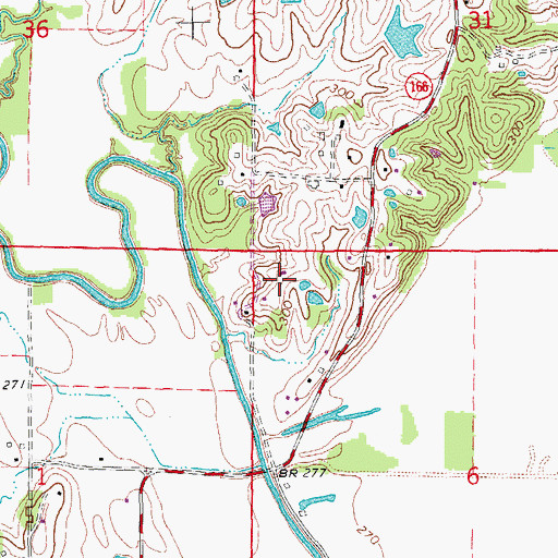 Topographic Map of Keller T Farms, AR