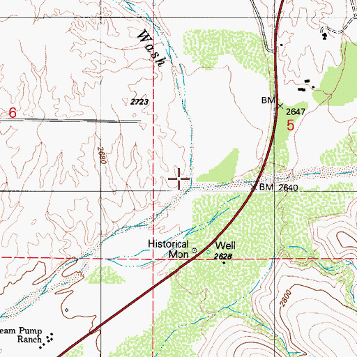 Topographic Map of Big Wash, AZ