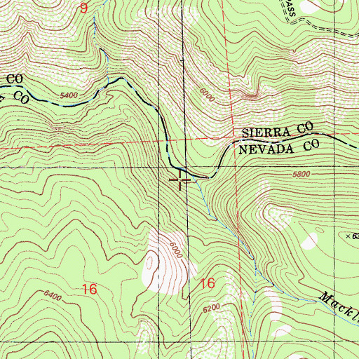 Topographic Map of Macklin Creek, CA