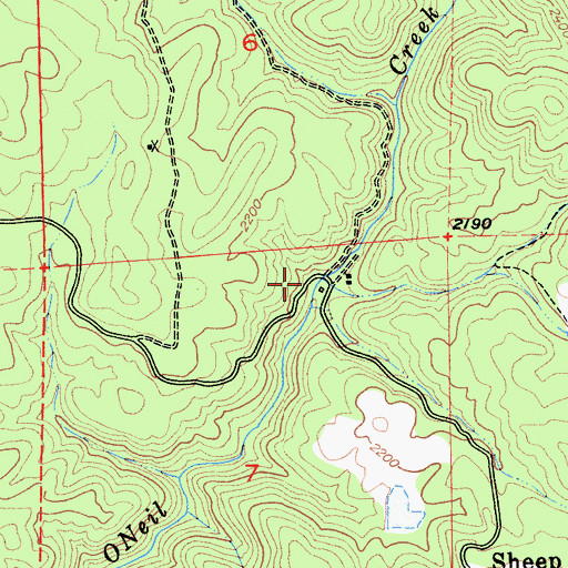Topographic Map of Macks Gulch, CA