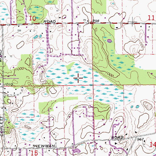 Topographic Map of Waw Lake, MI