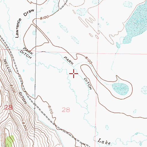 Topographic Map of Park Ditch, CO