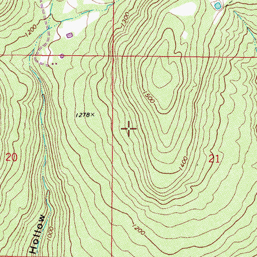 Topographic Map of Adair Non-Community, OK