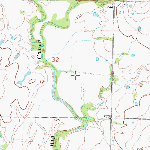 Topographic Map of Craig Non-Community, OK