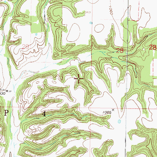 Topographic Map of Deer Lick, OK