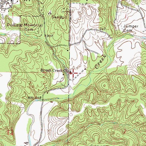 Topographic Map of Delaware Non-Community, OK