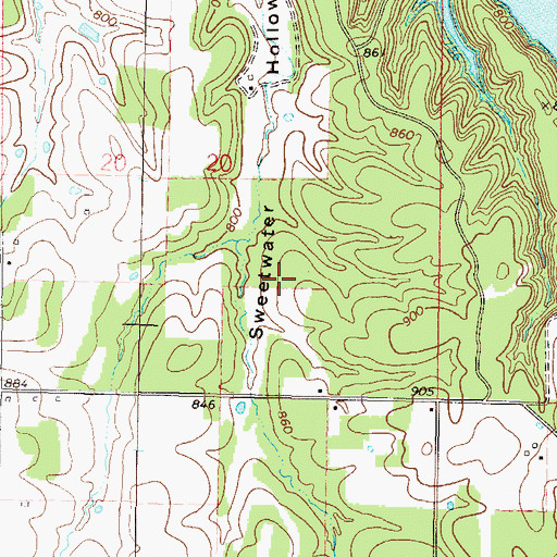 Topographic Map of Dennis, OK