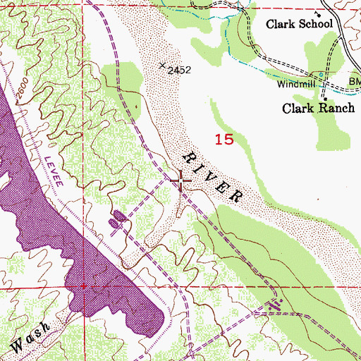 Topographic Map of Big Wash, AZ
