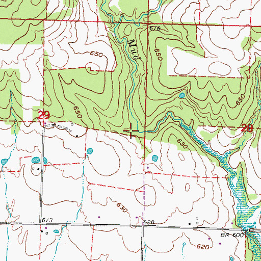 Topographic Map of Duchess Landing, OK