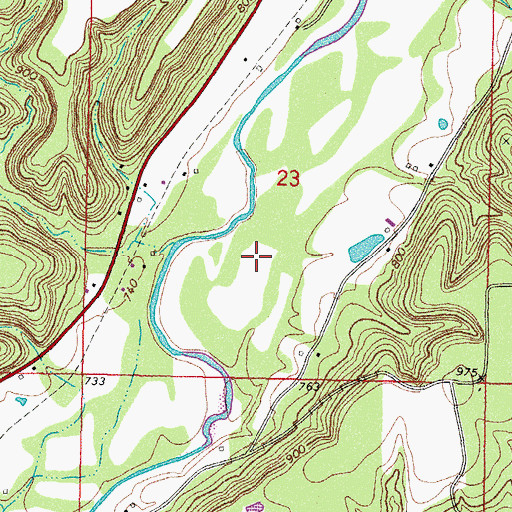 Topographic Map of Eldon, OK