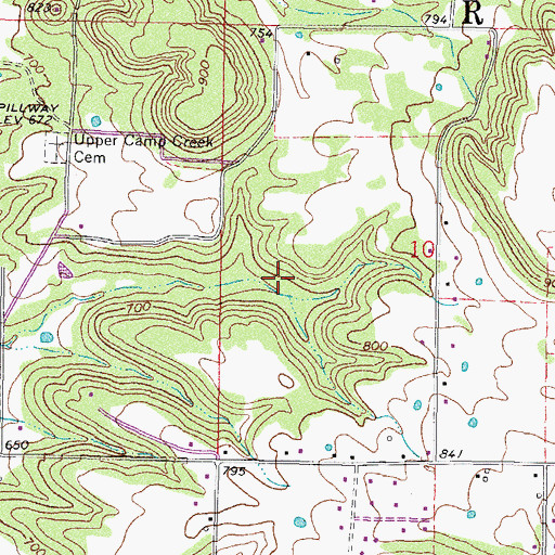 Topographic Map of Long, OK