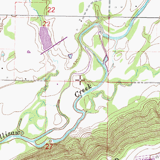 Topographic Map of McCoy Ford, OK