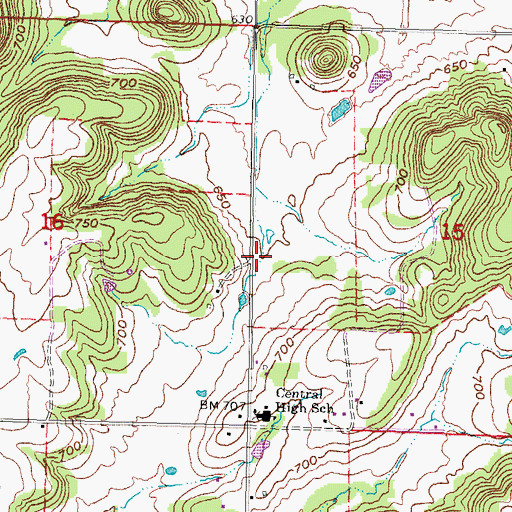 Topographic Map of McIntosh Non-Community, OK