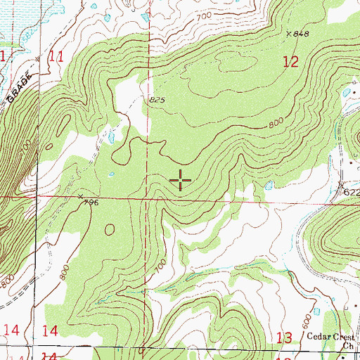 Topographic Map of Murphy, OK