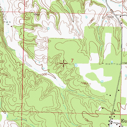 Topographic Map of New Eucha, OK