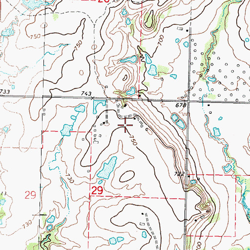 Topographic Map of Nowata Non-Community, OK